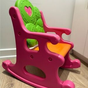 Little Tikes Vintage Toddler Rocking Chair Pink Green Kids Rocker Seat